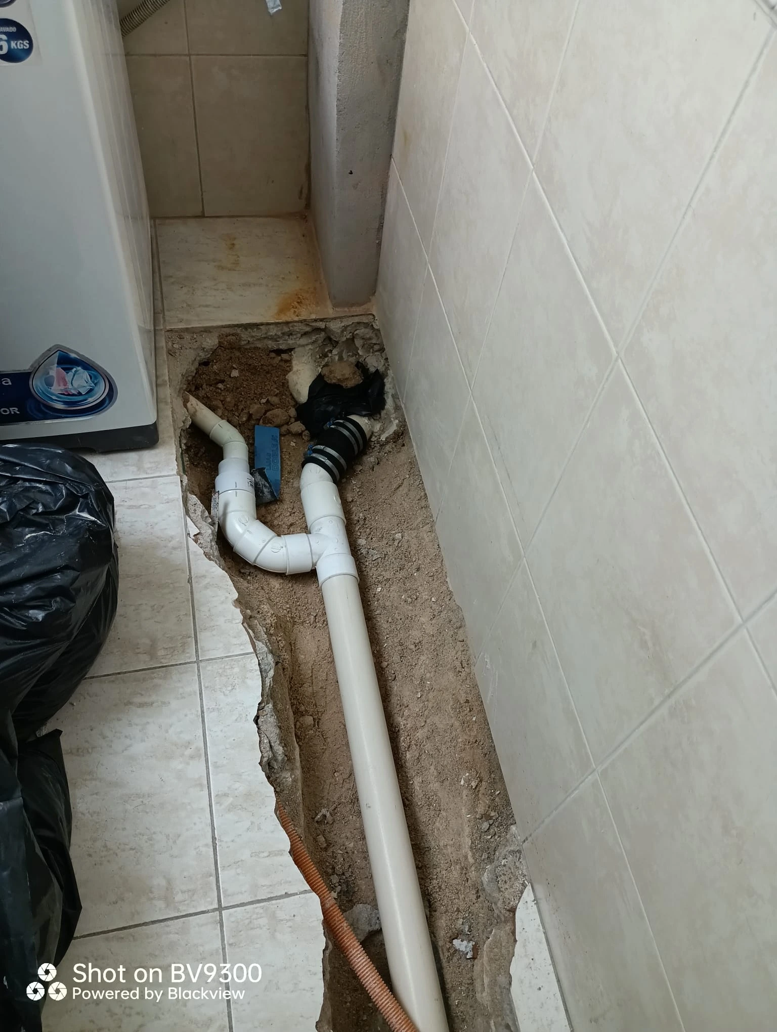 Caño nuevo en piso abierto